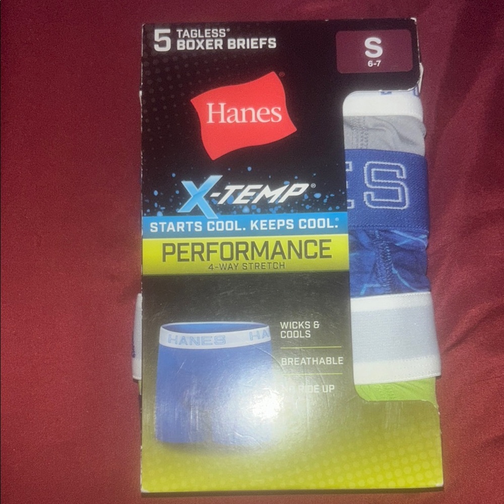 Hanes X-Temp Boxer Briefs - Blue, White, and Green